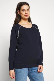 Lacivert Emzirme Özellikli Sweatshirt